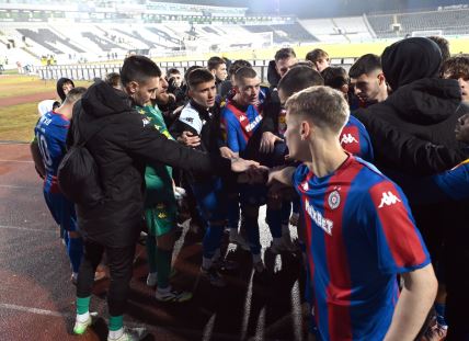 Fudbaleri Partizana nakon remija protiv Radničkog iz Niša.