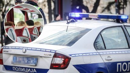 policija, deca, prevoz, putovanje, autobus