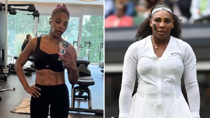 Serena Vilijams - fotografija levo nakon mršavljenja, fotografija desno sa Vimbldona 2022