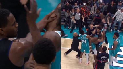 Tuča na NBA utakmici.