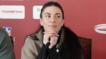 Ivana Španović na konferenciji za medije Belgrade Indoor Meetin 2026