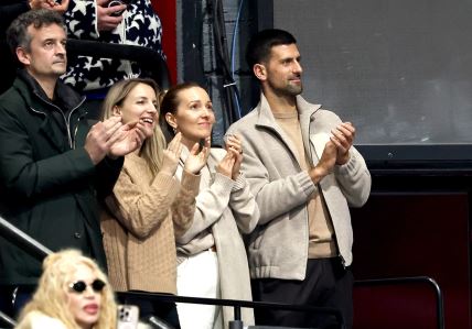Novak Đoković sa suprugom Jelenom.