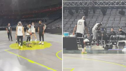 Karlik Džouns i Vanja Marinković na treningu Partizana.