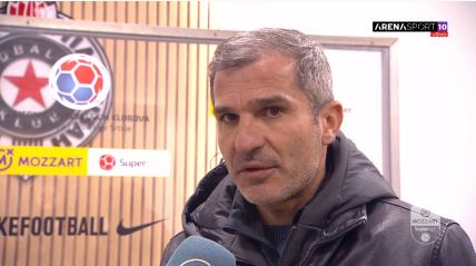 Trener Partizana Nenad Stojaković daje izjavu za Arenu