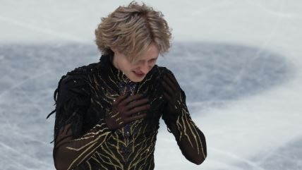 Ilija Malinjin plače na Zimskim olimpijskim igrama