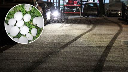 Sneg, noć, sneg noću, grad