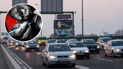 Touch up korektor za ogrebotine, Gazela, gužva, saobraćaj, Beograd, kolona, vozila, automobili