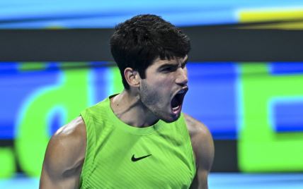 Karlos Alkaraz na meču u Dohi