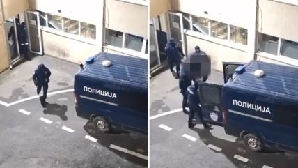 Snimak hapšenja osumnjičenih za napad na Vučića i njegovu porodicu