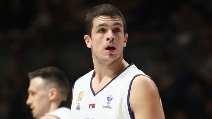 Nikola Đurišić u dresu Srbije.