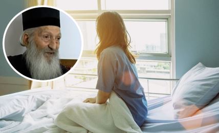 Patrijarh Pavle i žena u bolnici