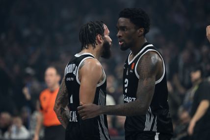 Dvejn Vašington i Šejk Milton na utakmici Partizana