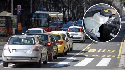 Kočiona tečnost, kočiono ulje, ulje za kočnice, saobraćaj, Beograd, gužva, kolona, vozila, automobili