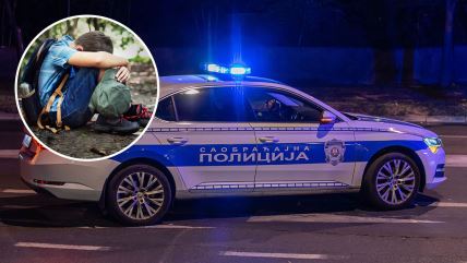 Policija, saobraćajna policija, dete, dečak