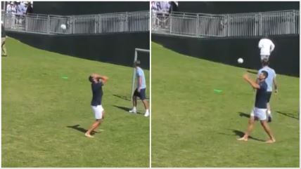 Novak Đoković igra fudbal u Indijan Velsu