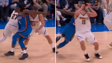 Nikola Jokić i Lu Dort u duelu.