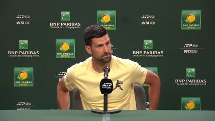 Novak Đoković na konferenciji za medije u Indijan Velsu.