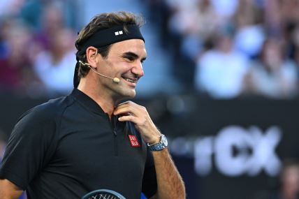 Rodžer Federer na egzibicionom turniru u Australiji