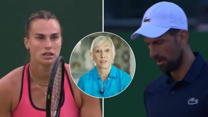 Arina Sabalenka Martina Navratilova i Novak Đoković