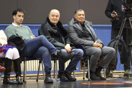 Duško Vujošević i Miško Ražnatović na utakmici Mega CSKA