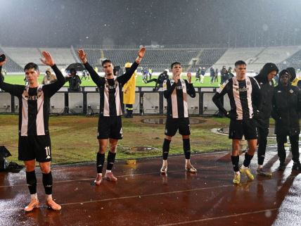 Fudbaleri Partizana Vukotić, Simić, Janković i Kostić.