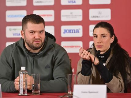 Srpski atletičari Armin Sinančević i Ivana Španović.