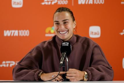 Arina Sabalenka na konferenciji u Majamiju