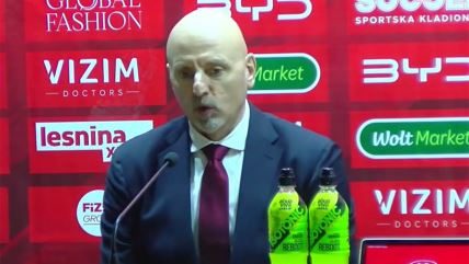 Saša Obradović na konferenciji za novinare Zvezde posle Partizana