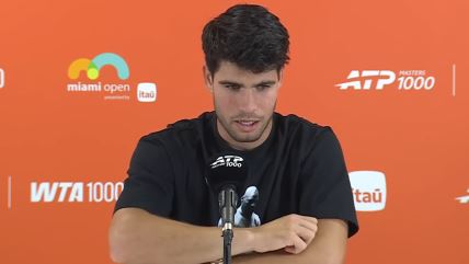 Karlos Alkaraz daje izjavu posle poraza u Majamiju.