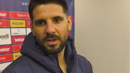 Aleksandar Mitrović daje izjavu posle Srbija - Saudijska Arabija.