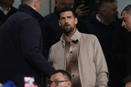 Novak Đoković na tribini na utakmici BiH