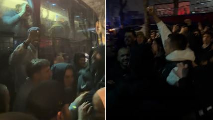 Igrači i navijači Partizana