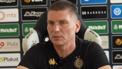 Srđan Blagojević na konferenciji za novinare Partizana