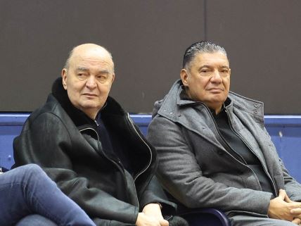 Košarkaški trener Duško Vujošević i košarkaški agent Miško Ražnatović.