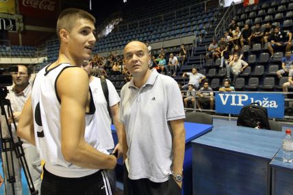 Duško Vujošević i Vanja Marinković na početku priprema Partizana