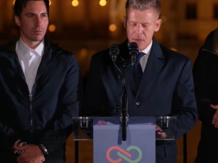 Peter Mađar drži pobednički govor