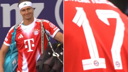 Aleksander Zverev u dresu Bajerna na meču u Madridu