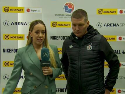 Dijana Radulović i Srđan Blagojević nakon Partizan - Železničar.