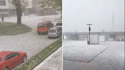 Grad veličine golf loptice