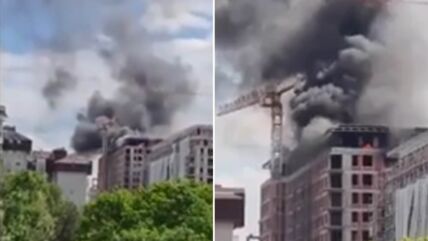 Požar, zgrada, Čukarička padina, gradilište