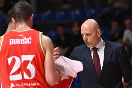 Saša Obradović i Nikola Đurišić na meču Crvene zvezde i Zlatibora