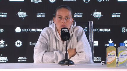 Marta Kostjuk na konferenciji za medije.