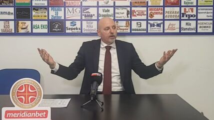 Saša Obradović na konferenciji posle Zvezda - Zlatibor.
