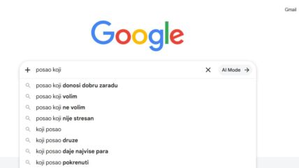 Pretraga pojmova na Guglu