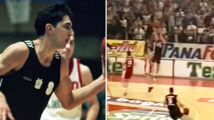 Predrag Stojaković trojka protiv Olimpijakosa