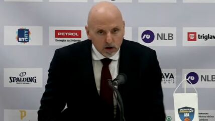 Saša Obradović na konferenciji za novinare posle Cedevita Olimpija Zvezda