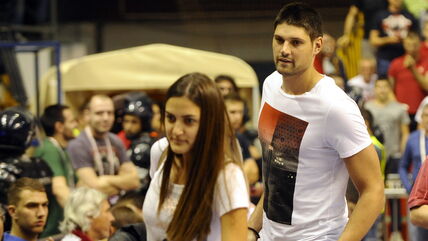 Nikola Vučević na utakmici Zvezde