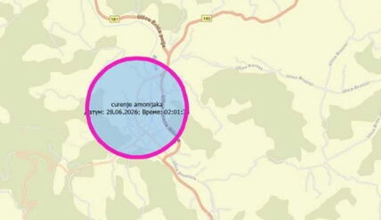 MUP izdao upozorenje zbog curenja amonijaka u Guči