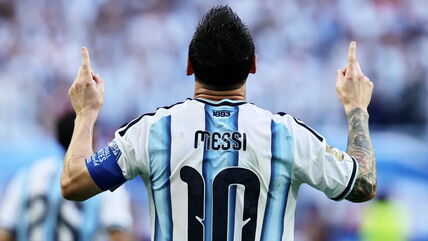 Lionel Mesi slavi gol za Argentinu na Svetskom prvenstvu