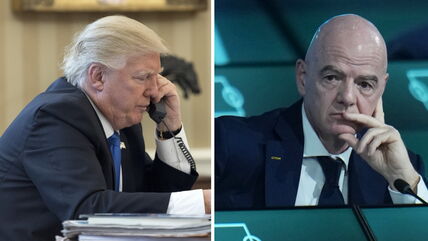 Donald Tramp i Đani Infantino